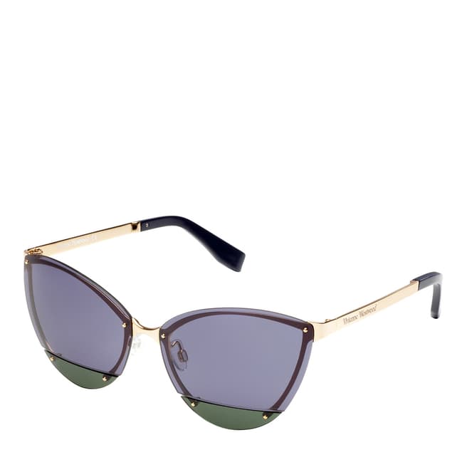 Vivienne Westwood Women's Gold/Blue Vivienne Westwood Cateye Sunglasses 63 mm