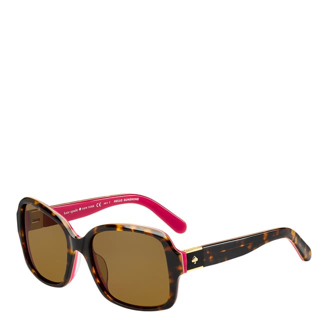 Kate Spade Havana Pink Annora Square Sunglasses