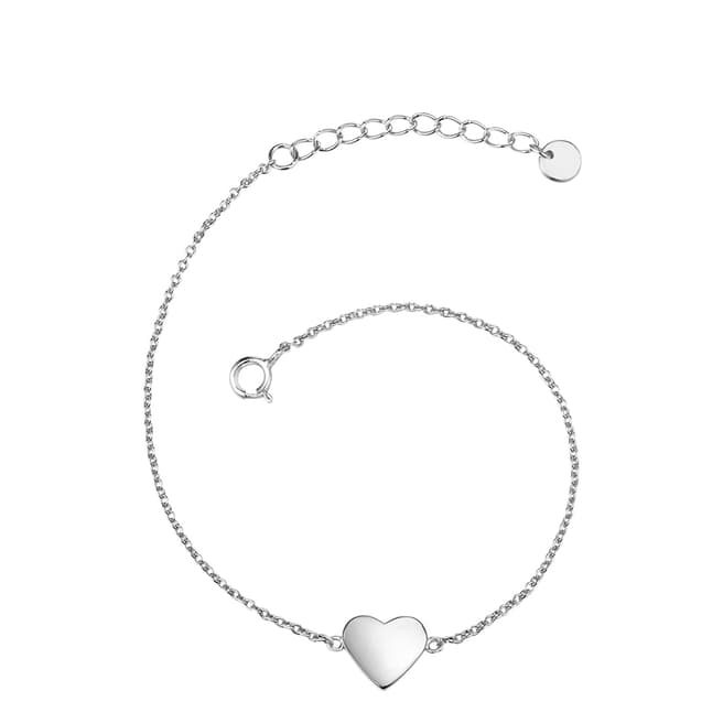 Nahla Jewels Silver Heart Design Bracelet