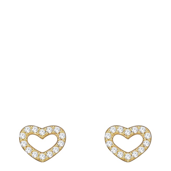 Nahla Jewels Gold Heart Stud Earring