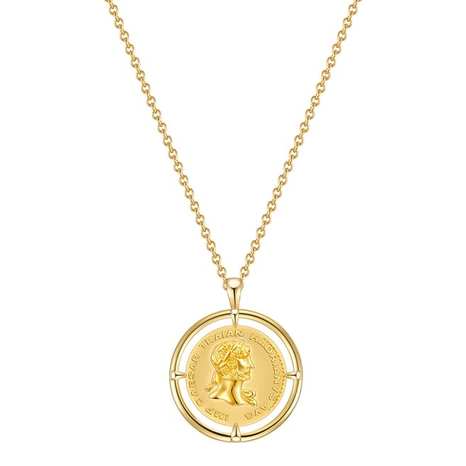 Nahla Jewels Gold Circle Pendant Necklace