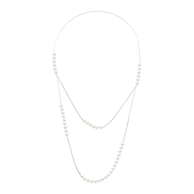 Atelier Pearls White Freshwater Pearl 5-6mm Double Long Necklace