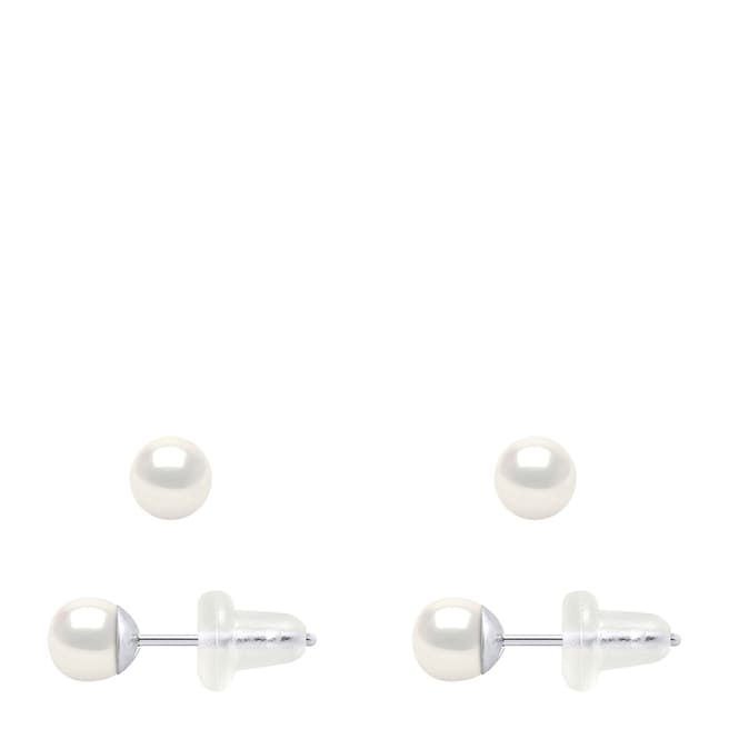 Atelier Pearls White Freshwater Pearl Earrings 4-5mm