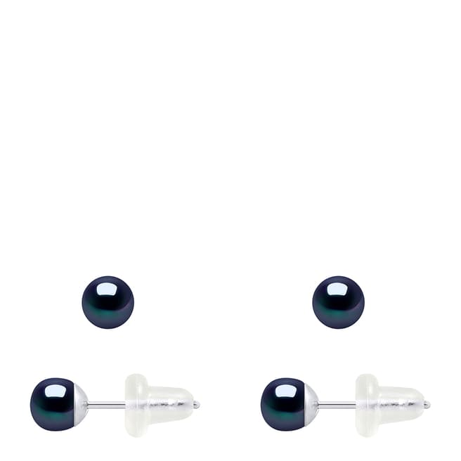 Atelier Pearls Black Freshwater Pearl Earrings 4-5mm
