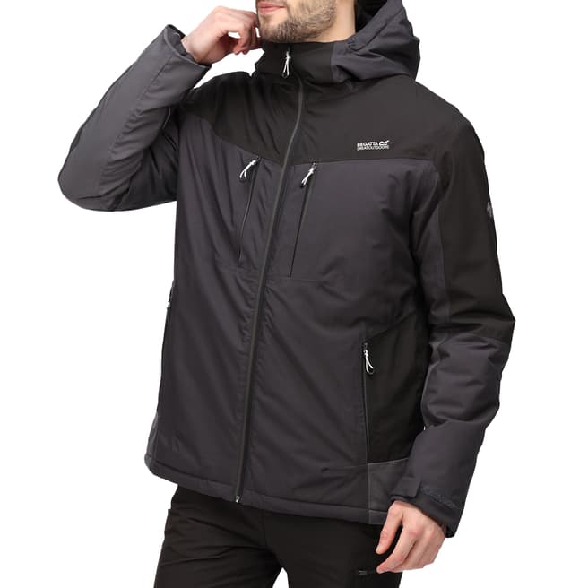 Regatta Grey/Black Insulated Hooded Jacket