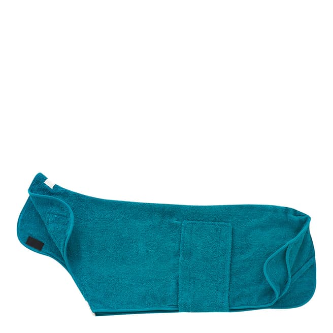 The Dog Robe Company Deyongs Terry Dog Robe Teal Small