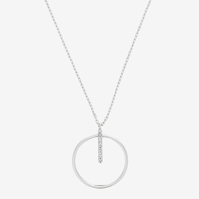 MUSE Silver Prodigious Circle Diamond Necklace