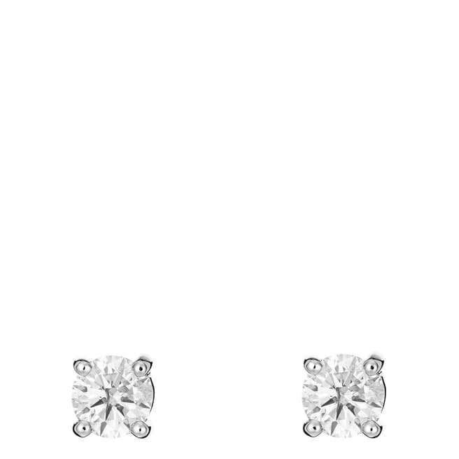 Le Diamantaire Silver Single Diamond Earrings