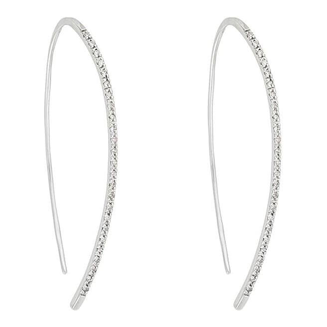 Le Diamantaire Silver Precious Vines Diamond Earrings
