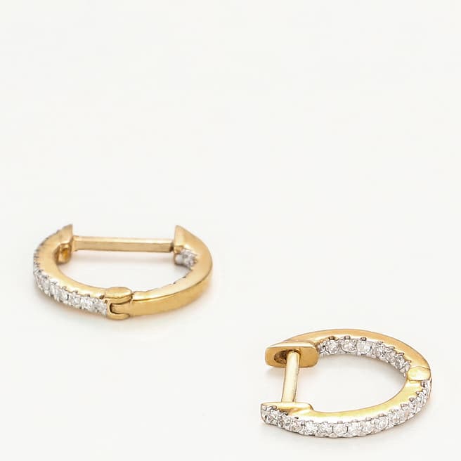 MUSE Gold Hoop Diamond Earrings