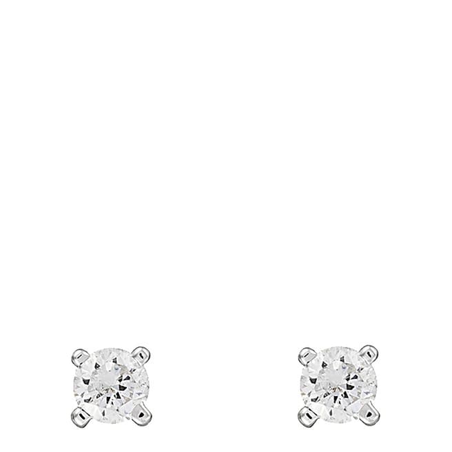 Diamantini Silver Single Diamond Earrings