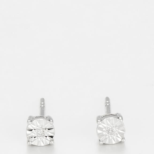 MUSE Silver Chip Great Illusion Diamond Earrings