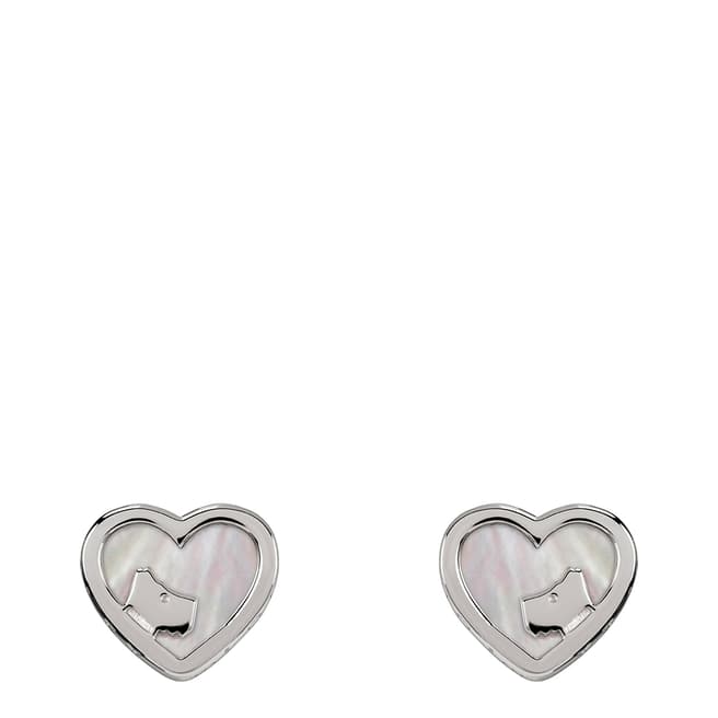 Radley Sterling Silver Radley Love Heart & Dog Stud Earrings
