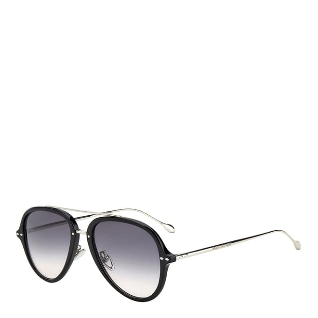 Isabel Marant Black Silver Pilot Sunglasses