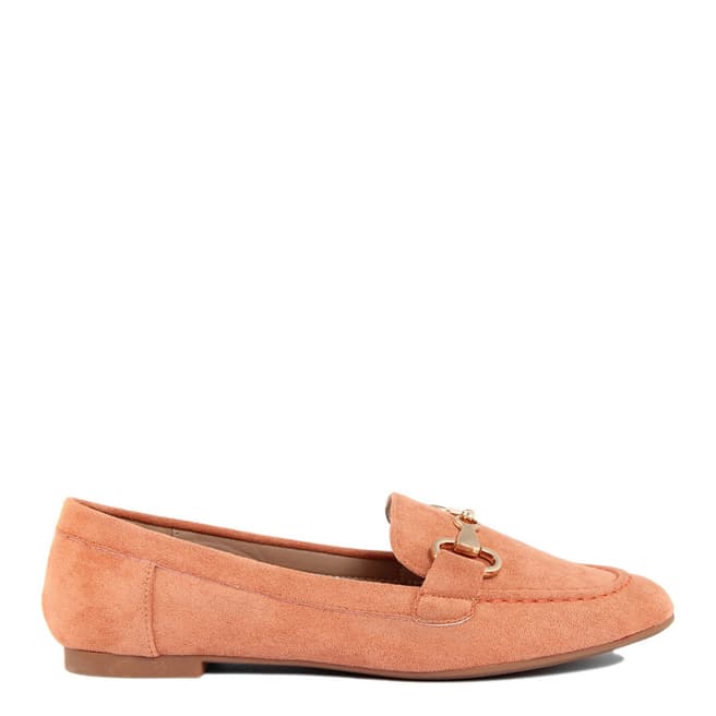 LAB78 Orange Faux Suede Snaffle Loafers