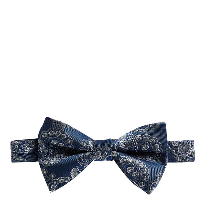 Ted Baker Blue Illbow Jacquard Paisley Bow Tie