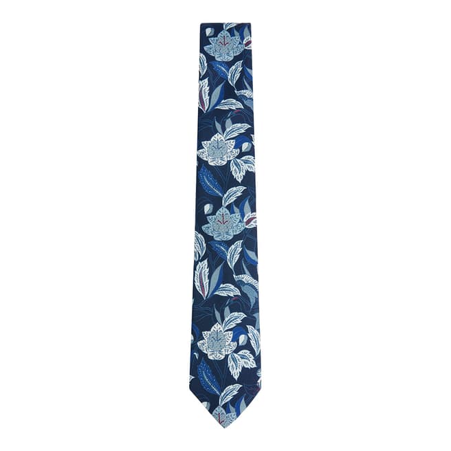Ted Baker Navy Sweepin Printed Floral Crane Tie