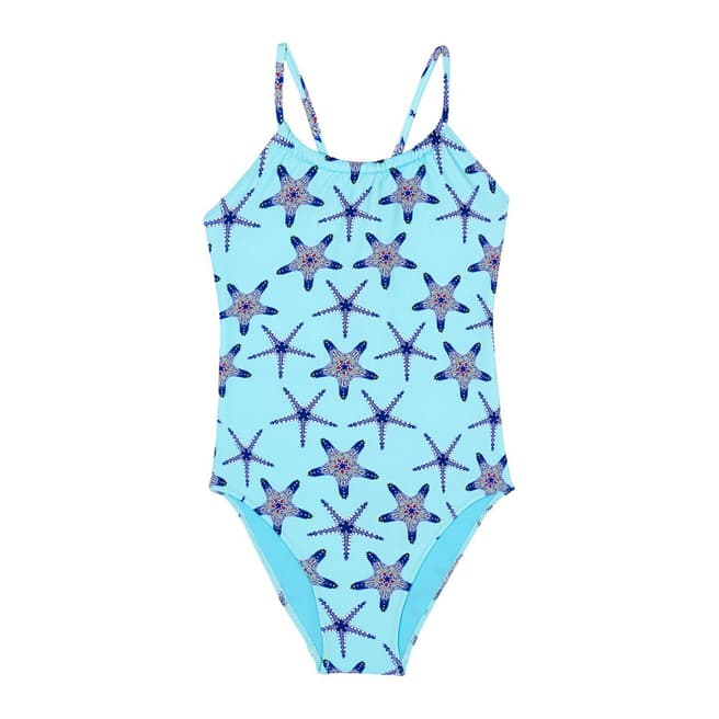 Vilebrequin Girl's Blue Gazette Starfish Swimsuit