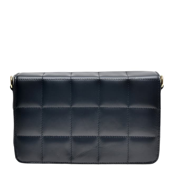 Anna Luchini Black Leather Quilted Shoulder Bag