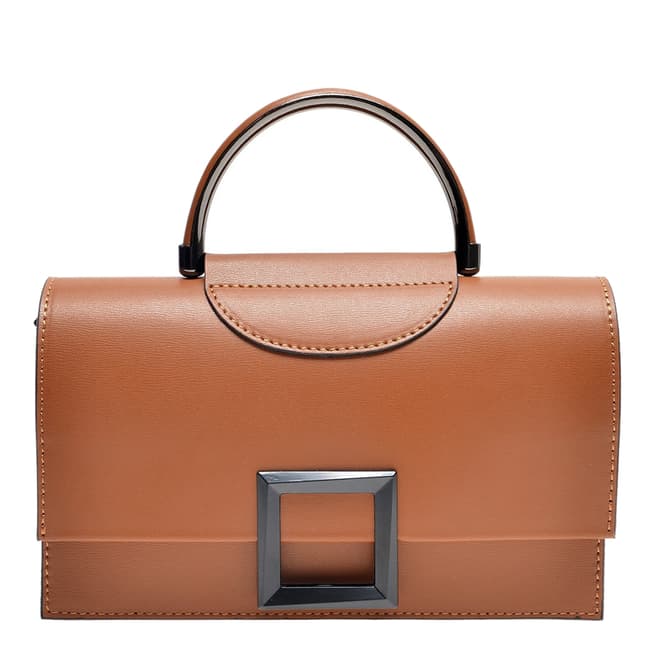 Anna Luchini Brown Leather Square Handbag