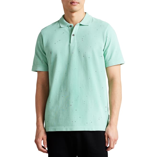 Ted Baker Green Sprae Cotton Polo Shirt
