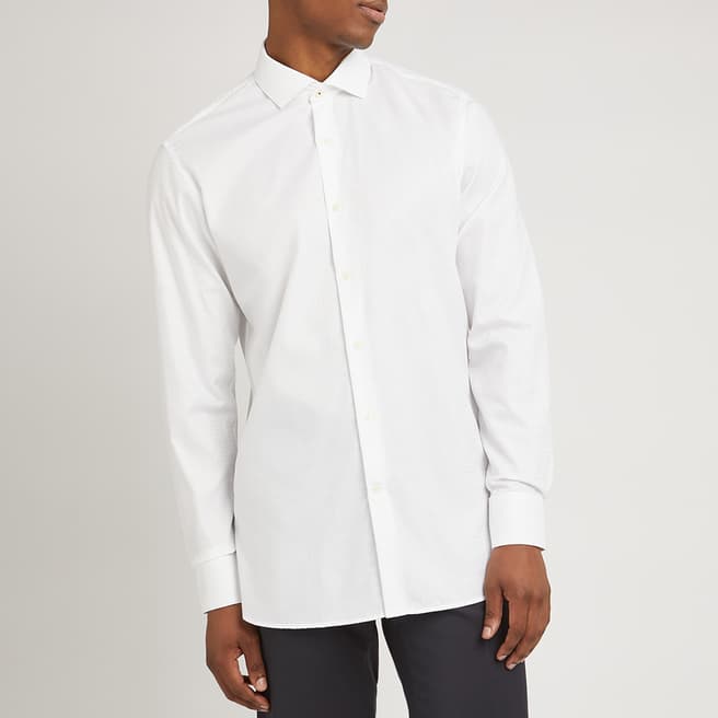 Ted Baker White Unkle Cotton Shirt