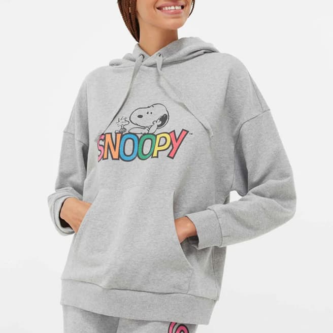 Chinti and Parker Grey Snoopy Cotton Hoodie
