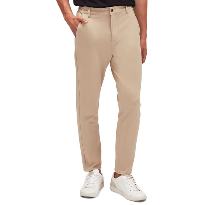 7 For All Mankind Sand Double Knit Cotton Blend Chinos