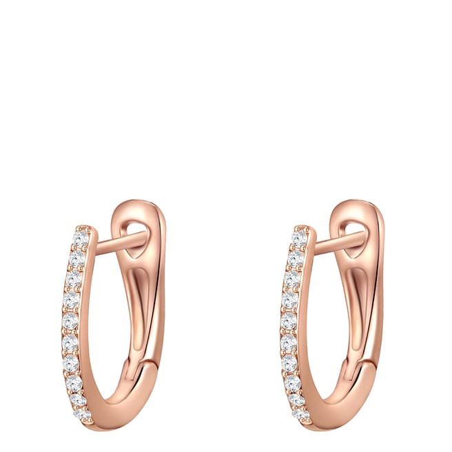 Saint Francis Crystals Rose Gold Swarovski Crystal Embellished Hoop Earrings