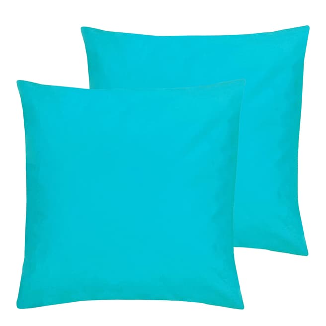 Furn Set of 2  Wrap 43x43cm Outdoor Cushions, Aqua