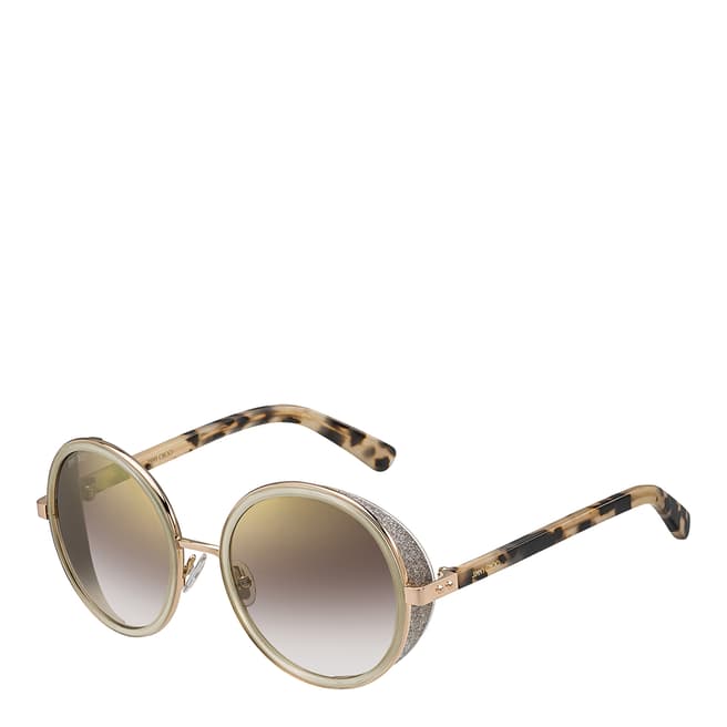 Jimmy Choo Gold Copper Andie Round Sunglasses