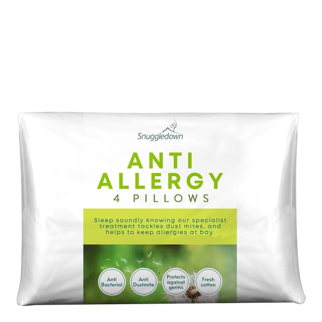 Snuggledown Anti Allergy Pack of 4 Pillows