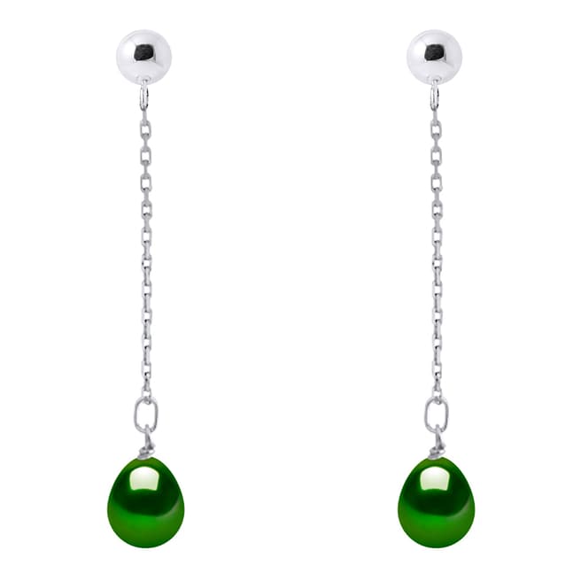 Atelier Pearls Malachite Green Pear Pearl Earrings
