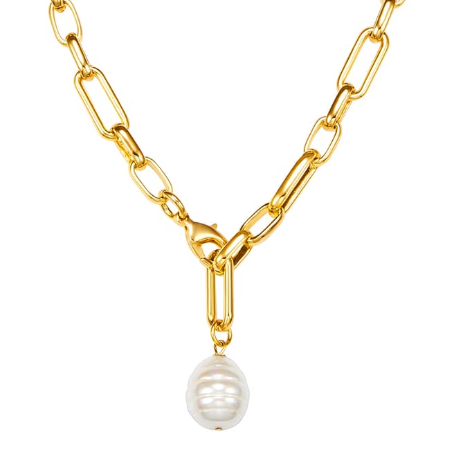 Perldor Gold Pearl Chain Necklace