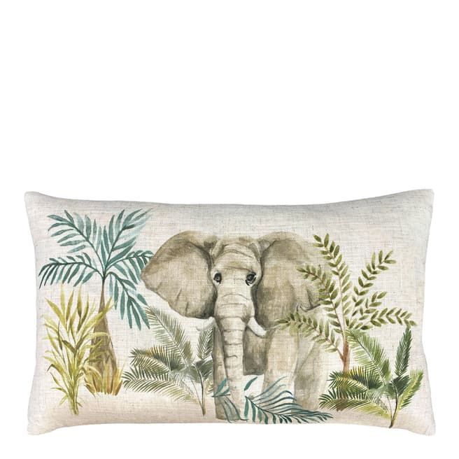 Evans Lichfield Kenya Scene 30x50cm Cushion, Elephant
