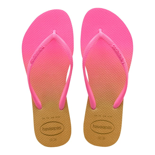 Havaianas Pink Flux Slim Gradient Flip Flops