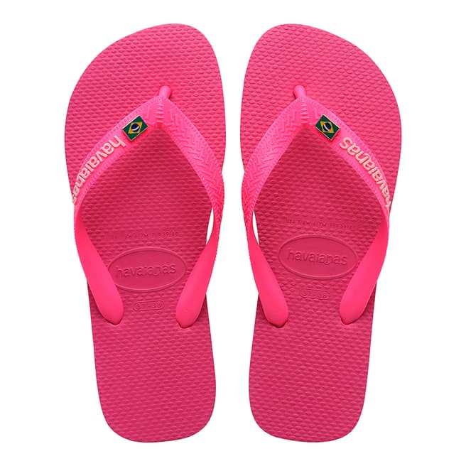 Havaianas Pink Flux Brazil Layers Flip Flops