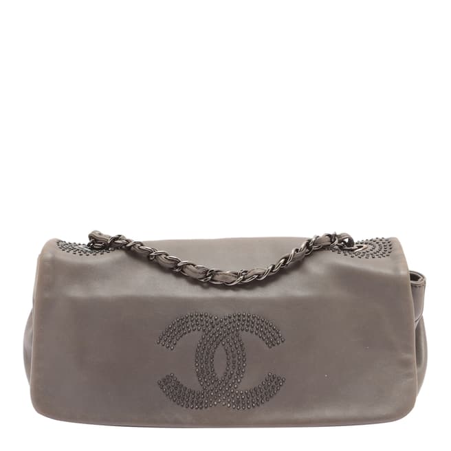 Vintage Chanel Grey Chanel Coco Mark Bag