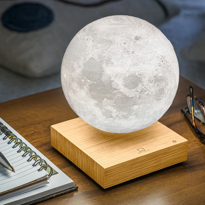 Gingko Smart Moon Lamp, Natural White Ash Wood