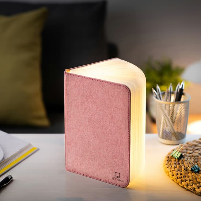 Gingko Large Smart Book Light, Blush Pink
