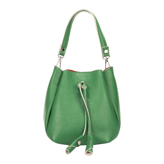 Giorgio Costa Green Leather Bucket Bag