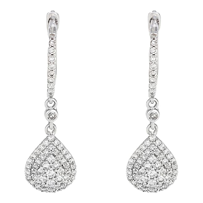 MUSE Silver "Princess Stella" Diamond Earrings