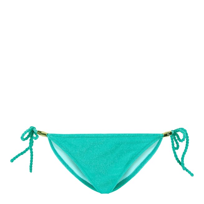 Heidi Klein Turquoise Namua Rope Tie Side Bikini Bottom