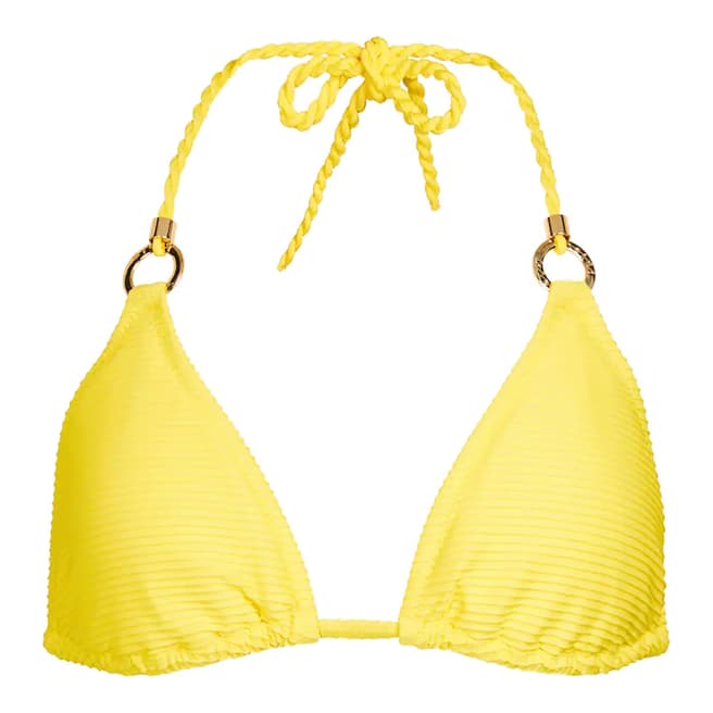 Heidi Klein Yellow Cascais Ring Bikini Top