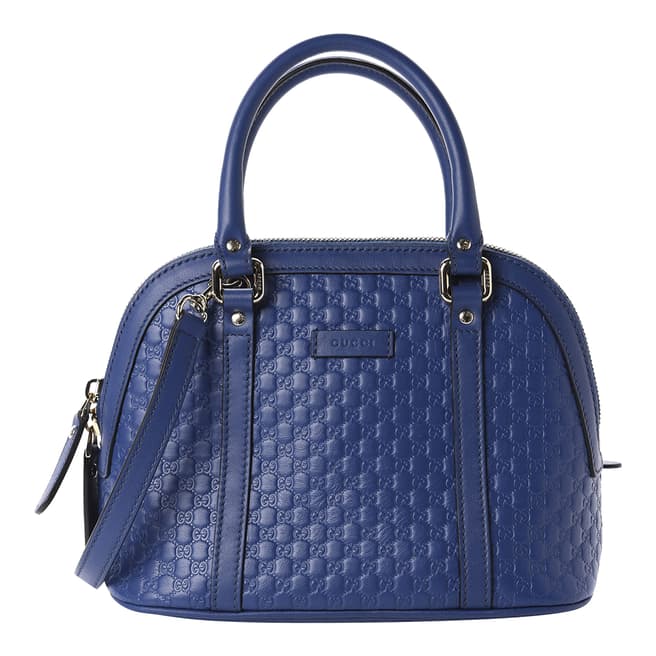 Gucci Cobalt Micro Guccissima Handbag