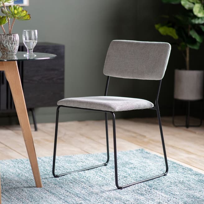 Gallery Living Set of 2 Kemsley Dining Chair, Light Grey