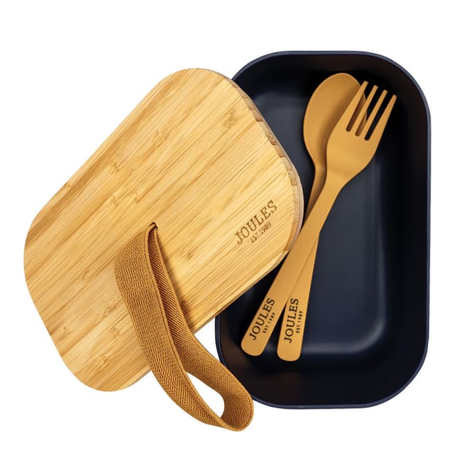 Joules Bamboo lunchbox & cutlery set