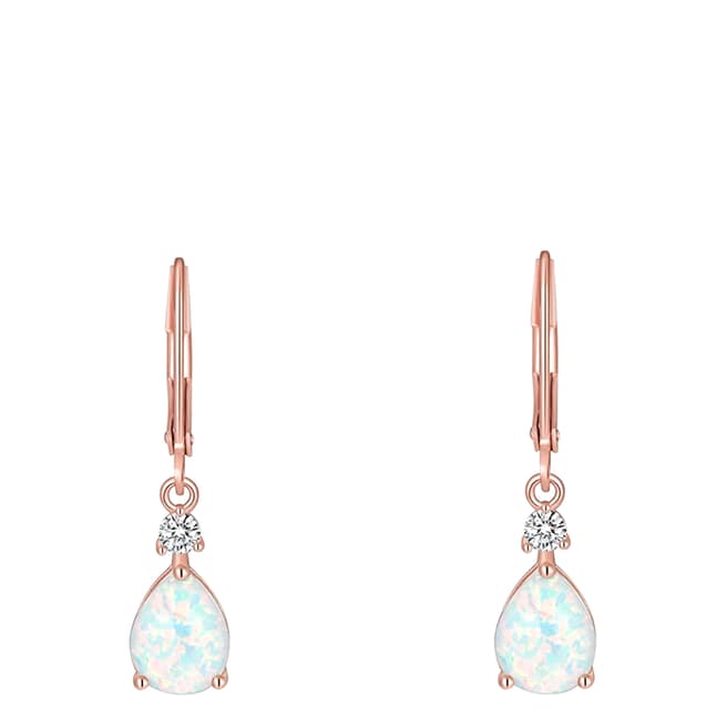 Liv Oliver 18K Rose Gold Opal Drop Earrings