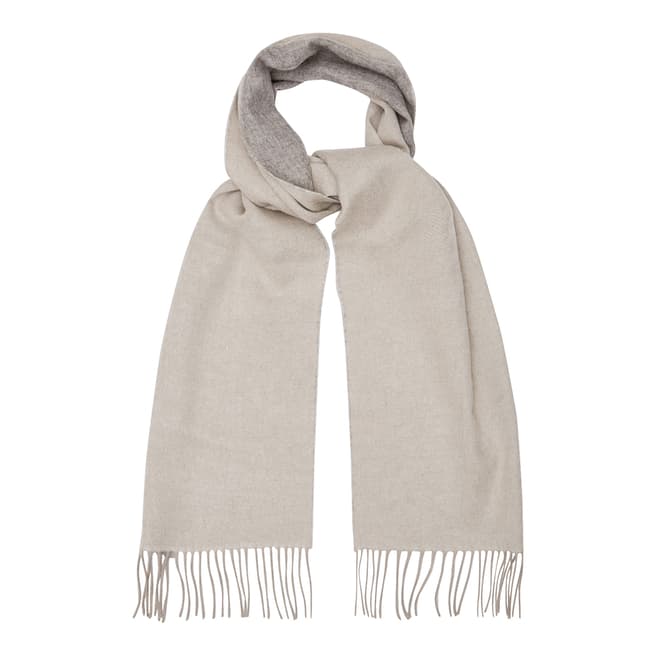 Reiss Oatmeal Galvin Cashmere Blend Scarf