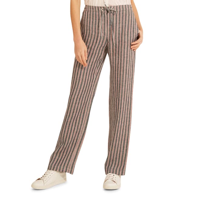 Gerard Darel Blue Stripe Linen Trouser